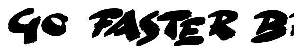 Go Faster Brush font preview